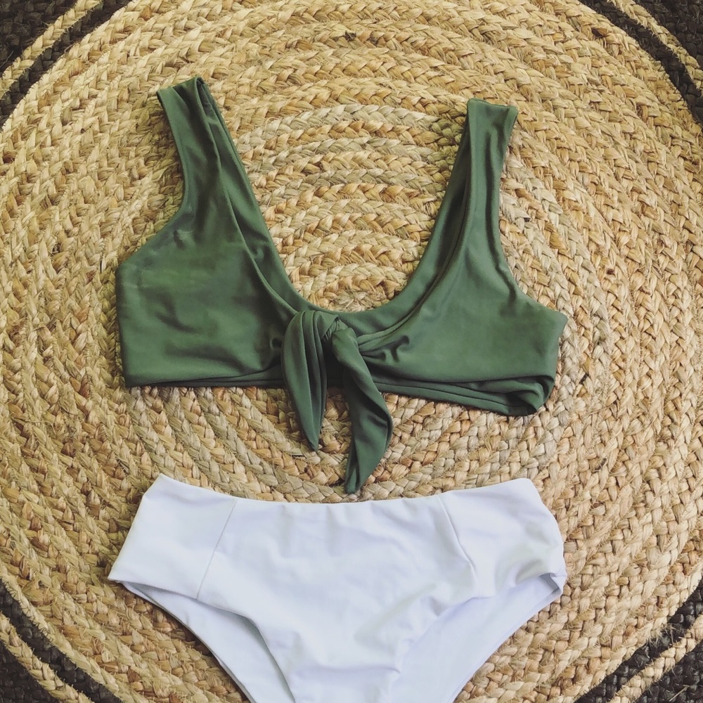 Olive Green Bikini Top